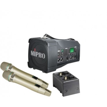 Mipro MA-100DG + Mipro ACT-58HC x 2 + Mipro MP-8 lader