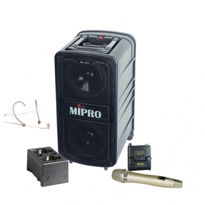 Mipro MA-929 høyttalerpakke med trådløs håndmic, headmic og lader