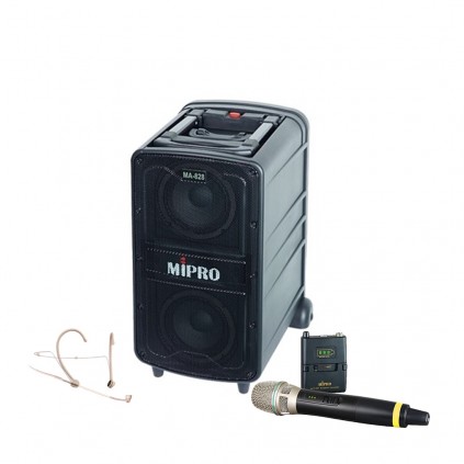 Mipro MA-828 høyttalerpakke med håndmikrofon og headmic